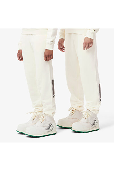 Lacoste FW24 RUNWAY Unisex Regular Fit Baskılı Beyaz Eşofman Altı