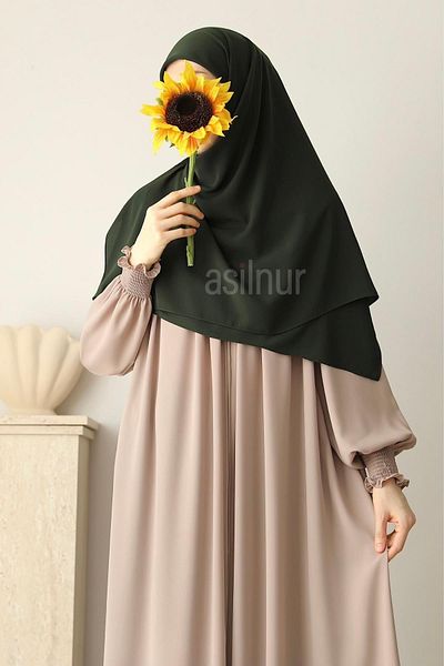 ASİLNUR Vera Large Size Scarf 120X120 Khaki