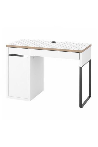 IKEA MICKE Desk, white/charcoal, 105x50 cm