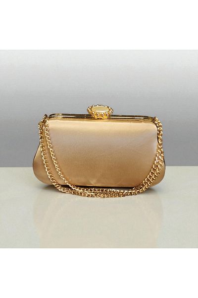 Telli Art Gold Color Evening Dress Bag – Stone Detailed, Special Occasion and Engagement Bag