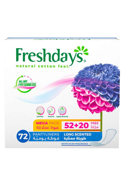 FRESH DAYS فوط فريش دايز النسائية اليومية المعطرة برائحة المسك الأبيض، عبوة ك...