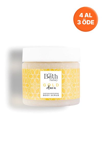 THE BATH FACTORY تقشير وترطيب وتنقية الجسم - جولد أورا 300 جرام