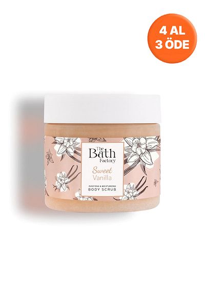 THE BATH FACTORY تقشير وترطيب وتنقية الجسم - بنكهة الفانيليا 300 جرام