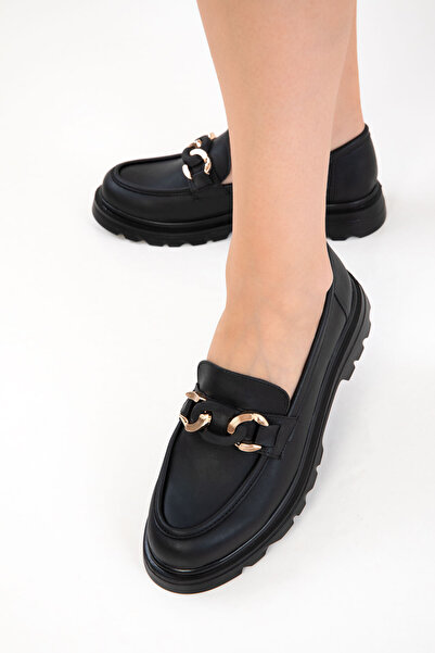 SOHO Czarne damskie loafersy 20815