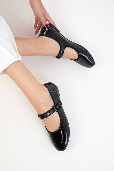 SOHO Black Patent Leather Women's Ballerinas 20812