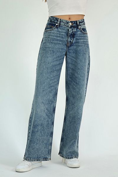 Trendyol Collection Blue Low Waist Wide Leg Jeans Twoaw26Je00186