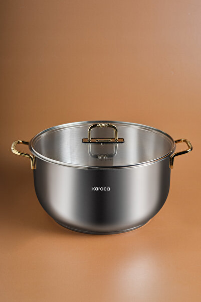 Karaca Maçka Çelik Tencere 34 Cm Gold