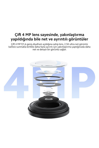 Xiaomi Outdoor Camera CW500 Dual EU Akıllı Dış Mekan Kamerası Çift Lens 4MP 360 PTZ IP66