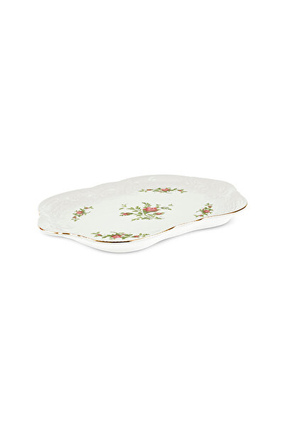 Karaca Vintage Rose Boat Plate 25 cm Cream