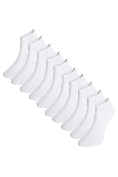 Tudors Men's White Booties Socks - Pack of 10