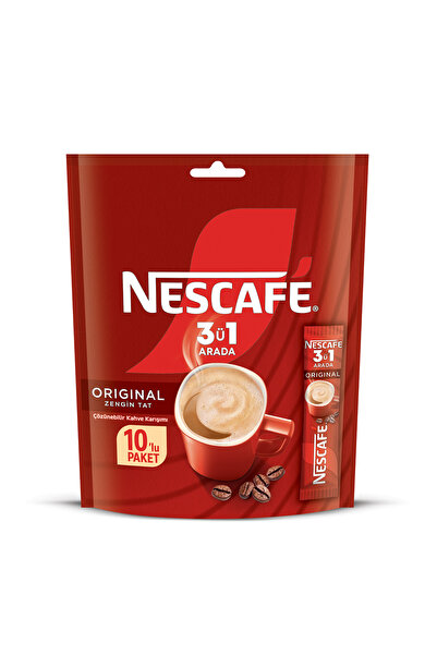 Nescafe 3ü1 Arada Original Çözünebilir Kahve 17,5g 10'lu Paket