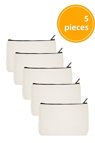 designedfy 5 أكياس مكياج غير مطبوعة