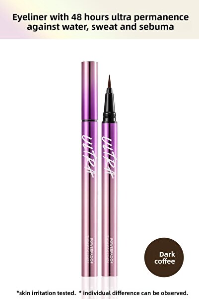 Missha Waterproof, Sweat and Oil Resistant, Lasts up to 48 Hours Ultra Powerproof Thin Pen Liner (Dark Brown)
