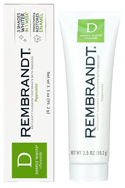 Rembrandt معجون أسنان ديبلي وايت + بيروكسيد النعناع 99.2 جرام