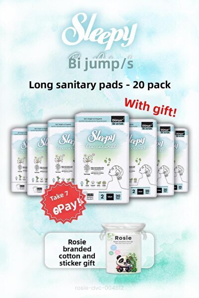 Sleepy اشتري 7 واحصل على 6 فوط صحية سليبي بيو الطبيعية 20 قطعة وروزي