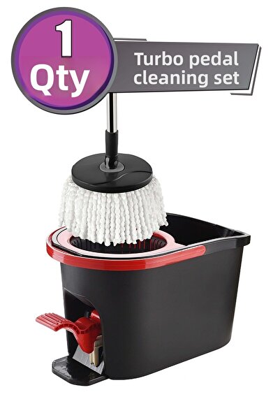 coverest Turbo Pedal Mop Vileda Cleaning Set + 1 Spare Microfiber Mop
