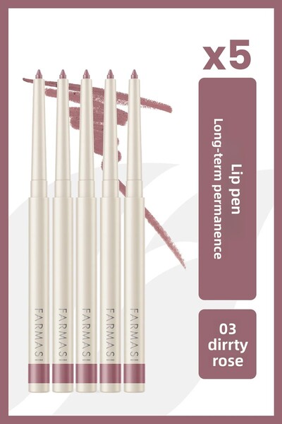 Farmasi قلم تحديد الشفاه 5 قطع - 03 ديرتي روز