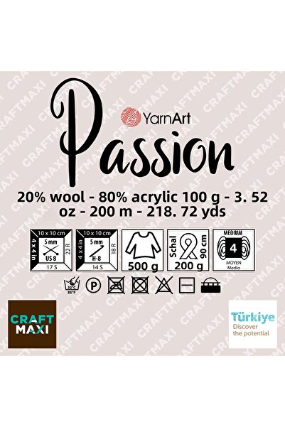 Yarnart Passıon Ebruli Χειροποίητο Πλεκτό Νήμα Ebruli-1243