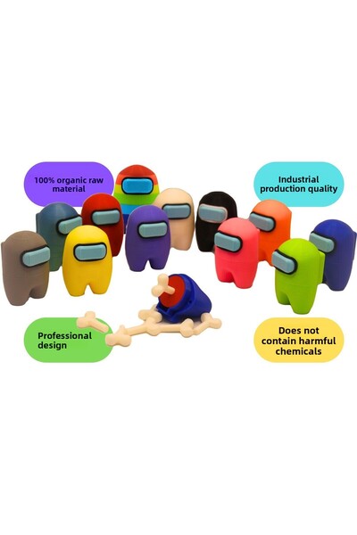 AMONG US Amongus Toy Set of 11 Original Details Disassembled Plug-In Models Quality Production