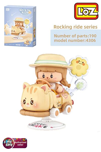 Vagonlife Loz Creative Series Swinging Brown Cat Model 190 Piece Toy Building Set Fflz-4306