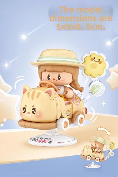 Vagonlife Loz Creative Series Swinging Brown Cat Model 190 Piece Toy Building Set Fflz-4306