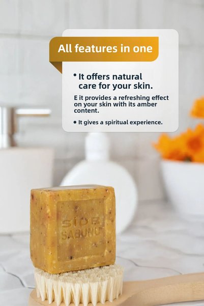 EQMQ STORE KOZMETİK Es-Sidre Sidir Sidr Soap Natural Herbal Therapy Miski Amberli Soap 110-125 Gr (1 Piece)