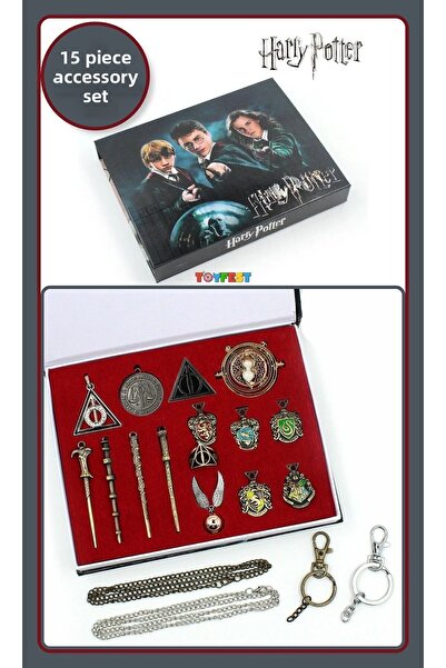 TOYFEST Harry Potter Figured Special Boxed Metal Multi-Varied Keychain Ring Wand Accessory Set