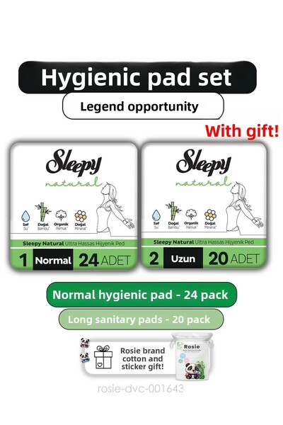 Sleepy وسادة طبيعية صديقة للبيئة - 24 قطعة طويلة 20 قطعة روز