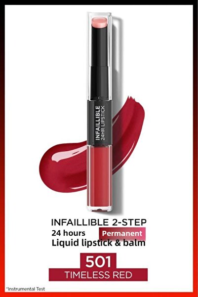 L'Oreal Paris أحمر شفاه سائل وبلسم إنفاليبل 2 خطوات يدوم 24 ساعة من لوريال با...