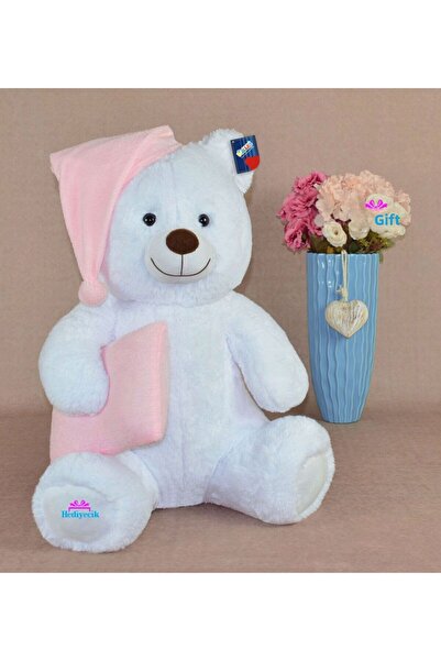 hediyecik دمية دب أسطورية مبطنة باللون الوردي مقاس 90 سم