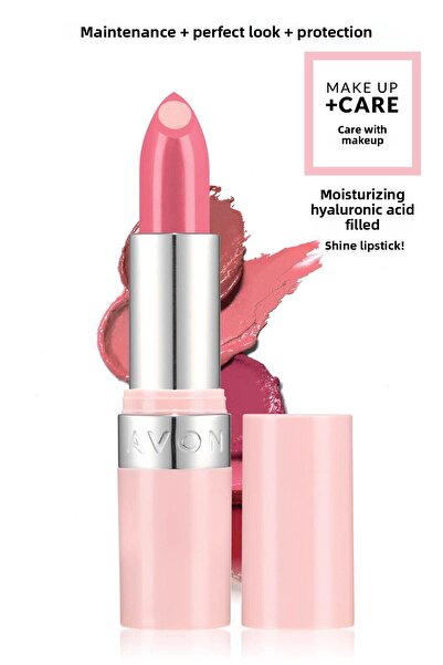 AVON أحمر الشفاه المتلألئ باللون الوردي الفاتح