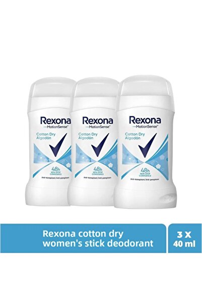 Rexona Women's Stick Deodorant Cotton Dry 40 ml X3