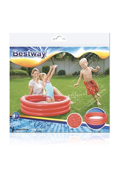 BESTWAY 51024 3 Boğum Renkli Şişme Havuz Çocuk Havuzu 102x25 cm