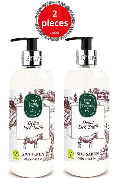 Eyüp Sabri Tuncer صابون سائل بحليب الحمار الطبيعي 500 مل 2 قطعة