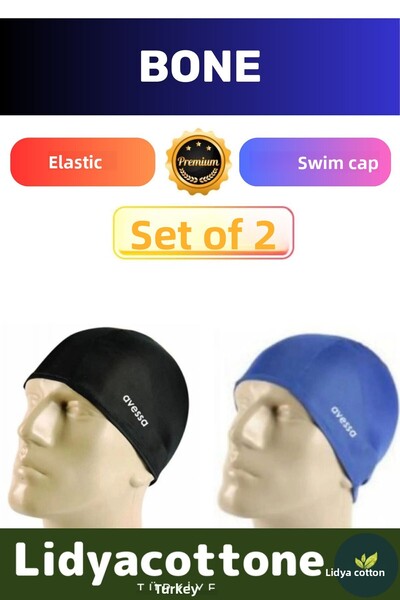 Lidyacottone Cască de înot elastică premium, impermeabilă, din silicon, pentr...