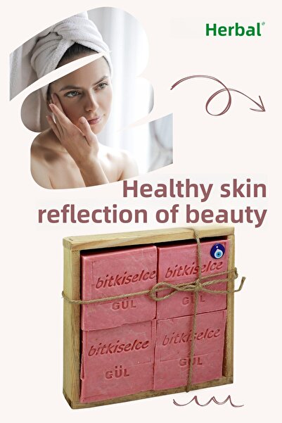 bitkiselce صابون الورد المصنوع يدوياً 1 كجم8 قالب