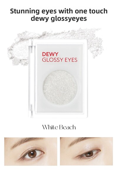 Missha ظلال العيون M Dewy Glossy Eyes مع نهاية رطبة ومظهر لامع (WHITE BEACH)