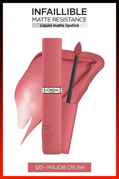 L'Oreal Paris Ακαταμάχητο Υγρό Ματ Κραγιόν - 120 Major Crush