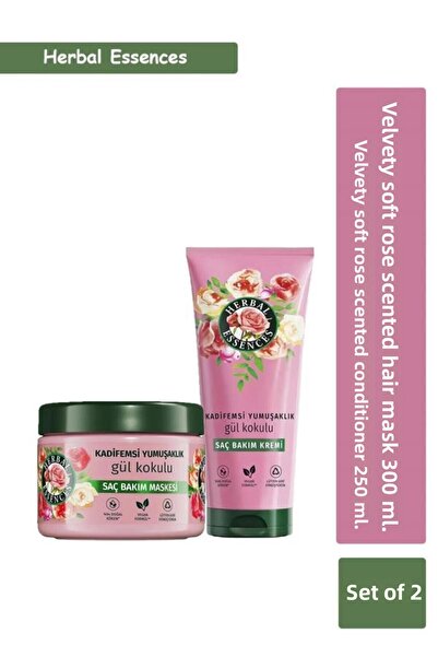 Herbal Essences مجموعة العناية بالشعر المخملية الناعمة برائحة الورد