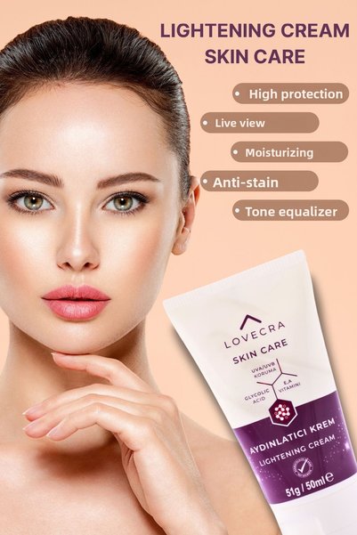 LOVECRA 50ml Glycolic Acid Vitamin E & a - Brightening Whitening Uva/Uvb Anti-Blemish