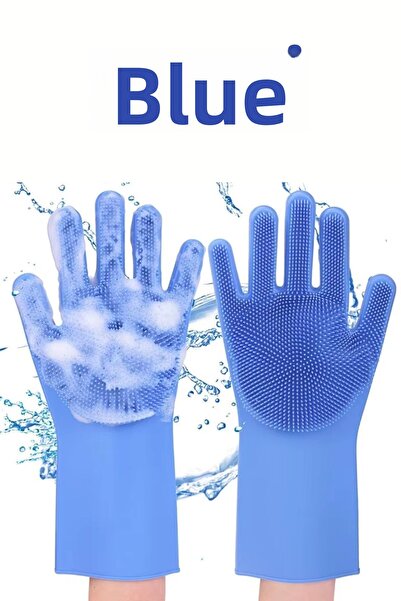 DUFF CLEAN زوج واحد من فرشاة قفازات الأطباق السحرية المقاومة للحرارة من السيل...