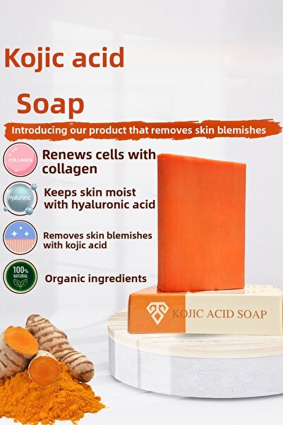 Anatolia Soap صابون الكركم بحمض الكوجيك الهيالورونيك - تأثير الكولاجين لتجديد الخلايا وإزالةها