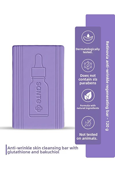 SantePlus ريتينوفيا صابون/قالب حمض الكوجيك المضاد للشيخوخة وتجديد البشرة يحتوي على الريتينول 120 جرام