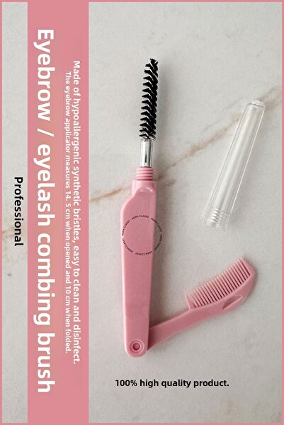 Nera Classy فرشاة زحف الحواجب والرموش قابلة للطي باللون الوردي