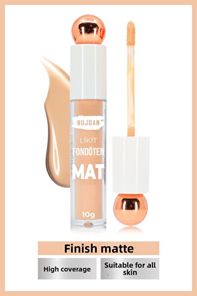 MUJGAN Matte Liquid Foundation with Round Design