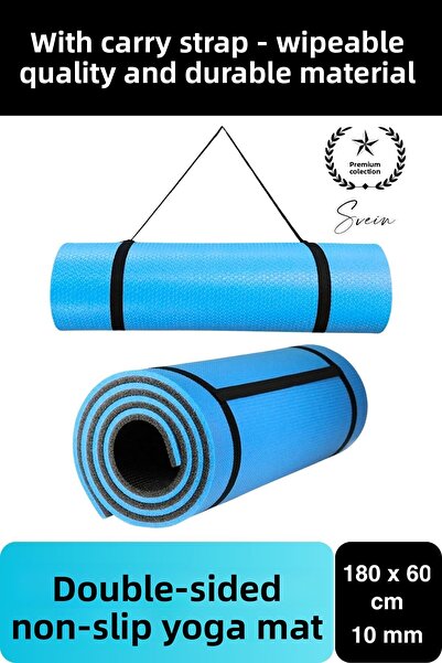Svein Premium 180 εκ. Αντιολισθητικό χαλάκι διαλογισμού γιόγκα διπλής όψης με...