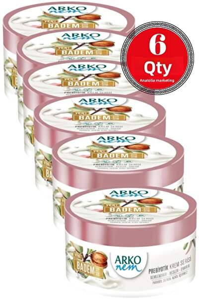 ARKO كريم حليب اللوز بريبيوتيك نيم - 250 مل، 6 قطع