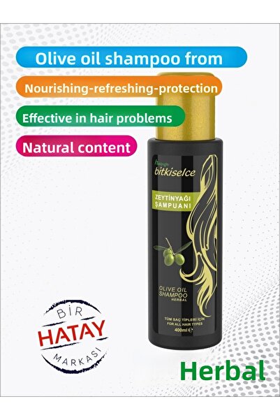 bitkiselce Natural Olive Oil Herbal Shampoo | Traditional Formula for Hair and Scalp Care – 400 ml
