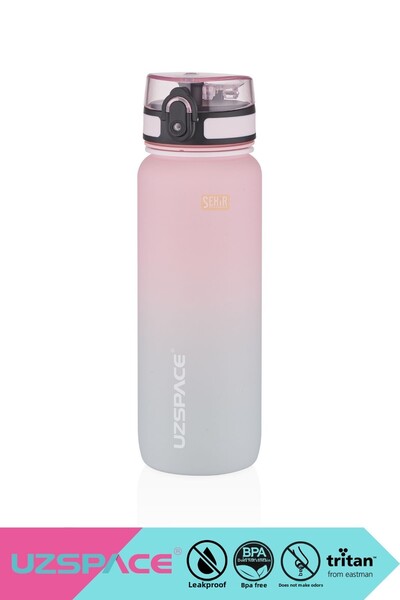 Uzspace 800ml New Dual Color Leak Proof Bpa Free Motivational Tritan Water Bo...