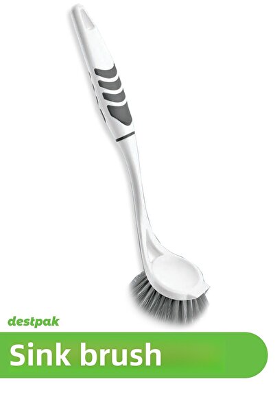 Destpak فرشاة حوض - فرشاة بلاستيكية عالية الجودة - حوض غسيل، فرشاة مطبخ الحمام
